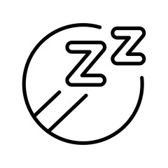 Sleeping drugs line black icon. Vector isolated button.