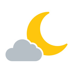 Crescent Moon And Cloud