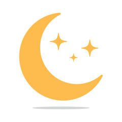 Crescent Moon Flat Style