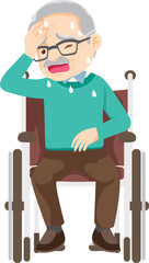 people sweat and tired thirsty heat of summer sun