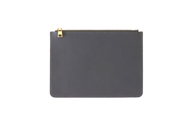 black leather wallet isolated background