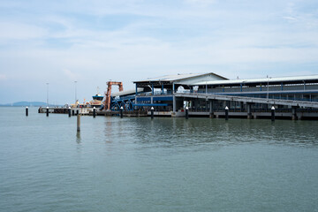 Obraz premium The Ferry Station of George Town on Penang Island in Malaysia Asia