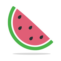 Watermelon Slice Hand Drawn Shape