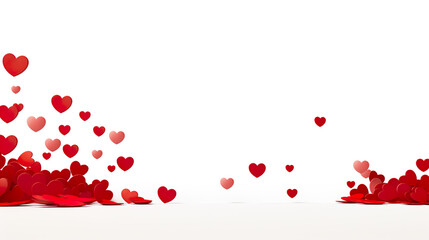 Background of Valentine's Day, isolated on a white background