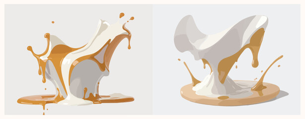 Splashes of Vector Color Paints Collection - Vibrant Spills Embracing the Beauty of Joy.