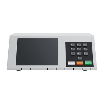 3D Brazilian Electronic Voting Machine for President, Mayor, and Councilor Elections with Transparent Background