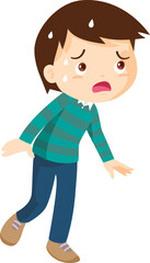 people sweat and tired thirsty heat of summer sun