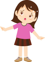 people sweat and tired thirsty heat of summer sun