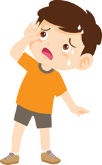 people sweat and tired thirsty heat of summer sun