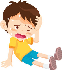 people sweat and tired thirsty heat of summer sun