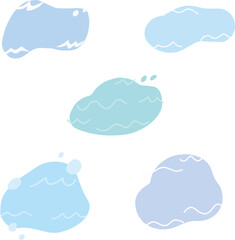 海の水面をイメージした、夏っぽい背景に使える流体シェイプ素材