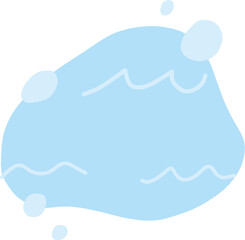 海の水面をイメージした、夏っぽい背景に使える流体シェイプ素材