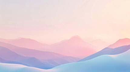 Obraz premium Pastel Peaks: A Tranquil Dawn