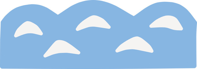 海の波をイメージした海面のデフォルメイラスト