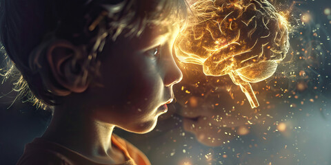 Neuroblastoma: The Brain Tumor in Children and Developmental Delays - Imagine a child with a highlighted brain tumor, experiencing developmental delays and other neurological symptoms