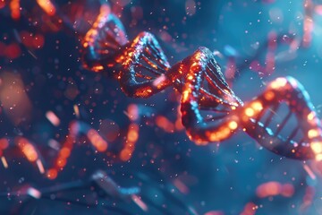 genetic research abstract concept  3d illustration