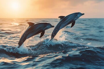 Swimming with dolphin,Beautiful bottlenose dolphins jumping out of sea with clear blue water on sunny day,Dolphin in the underwater world. Underwater dolphin. Dolphin underwater. Dolphin undersea