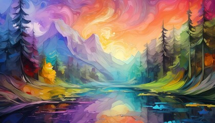 Obraz na płótnie Canvas Colorful Watercolor Paint Background Wallpaper
