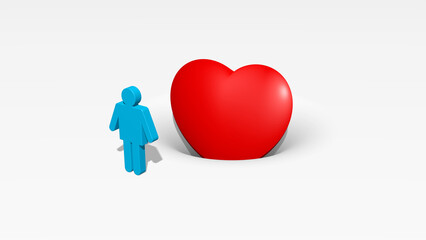 ein Mensch findet ein Herz