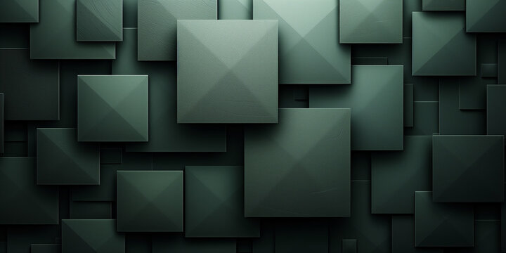 Abstract background with green geometric shapes. 