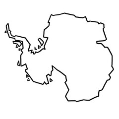 Antarctica map outline © 0boabei