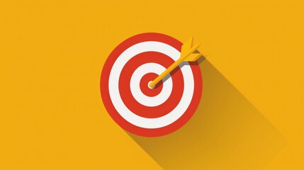 Target icon in flat style on color background generative ai