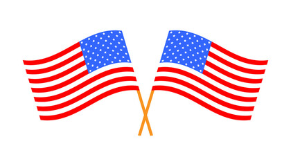 USA flags . United States of America national symbol. PNG with transparent background	