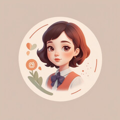 Portrait of a Stylized Animated Female Character