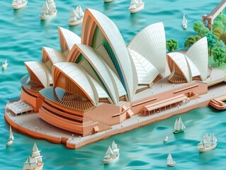 The Sydney Opera House is an iconic building in Australia. It is located in Sydney Harbour and is a UNESCO World Heritage Site.