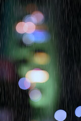 abstract motion loop. rain drops on window. Rain drops and lights. wet glass window. rain background. rain season.  rain drops pattern. relax