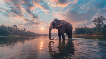 The elephant, revered as a symbol of strength and grace, holds a special place in Thai culture and history - Powered by Adobe