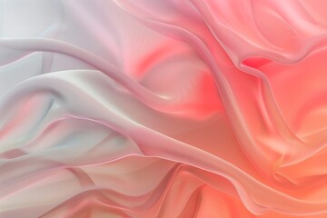 Fototapeta premium Beautiful soft pink and white background with a beautiful wave of fabric