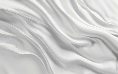 Obraz premium Abstract white cloth texture background, wave of fabric for design with copy space,web banner.