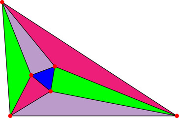 Vector  illustration of Morley's trisector theorem