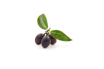 black olives with leaves