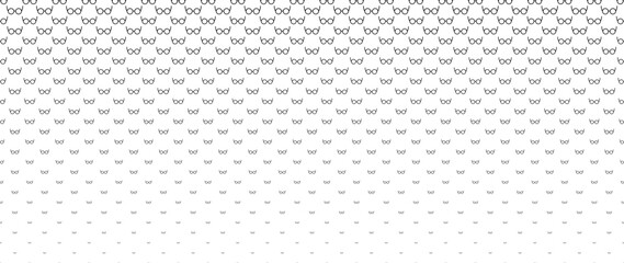 Blended  black glasses on white for pattern and background,  Father's day concept, Halftone effect.