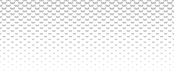 Blended  black glasses on white for pattern and background,  Father's day concept, Halftone effect.
