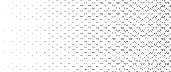 Blended  black glasses on white for pattern and background,  Father's day concept, Halftone effect.