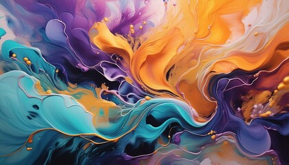 Hyper realistic abstract painting art background.