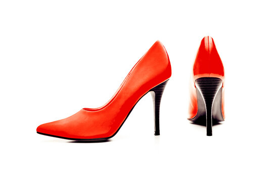 Ein Parr Rote Highheels aus Lack