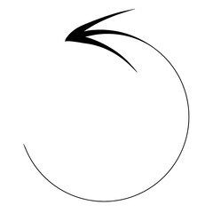 Hand Drawn doodle emphasis arrow icon. vector graphic illustration