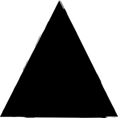 Triangle frame brush, stamp, ink, banner