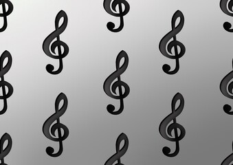 Fototapeta premium Pattern with musical notes. Sheet music. Seamless pattern with black notes. Background.