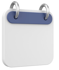 Empty calendar. 3D calendar. 3D illustration.