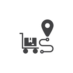 Shipment tracking vector icon