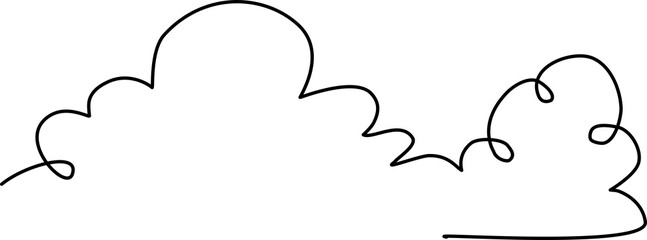 Cloud icon in thin line style