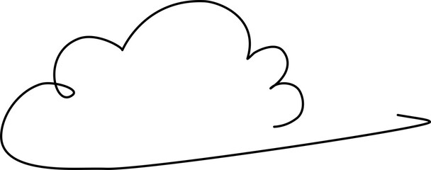 Cloud icon in thin line style