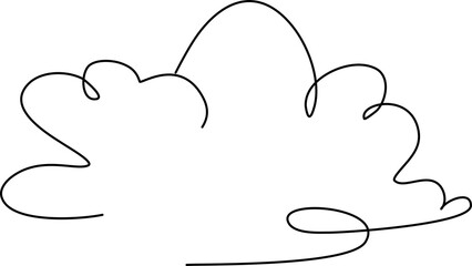 Cloud icon in thin line style
