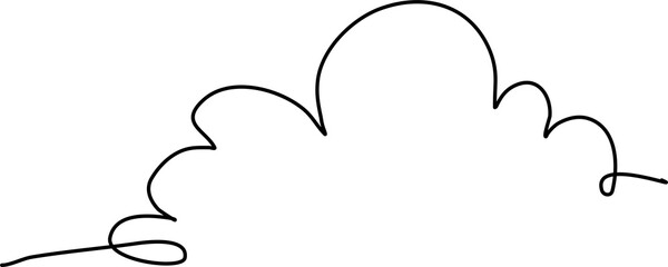 Cloud icon in thin line style