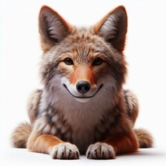 Obraz premium portrait of a wolf on white